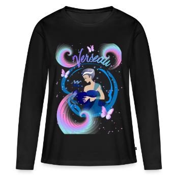 Wassermannfrau – Astrologiegeschenk - Frauen Premium Bio Langarmshirt - Schwarz - Vorne - Julia (174cm)