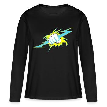 Zeus hand. Thunder gift - Women's Premium Organic Long Sleeve Shirt - black - Front - Julia (174cm)
