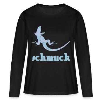 eidechse schmuck musterung - Frauen Premium Bio Langarmshirt - Schwarz - Vorne - Julia (174cm)