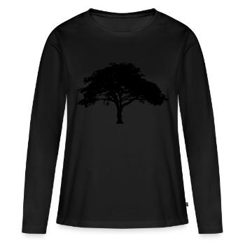 arbre - T-shirt manches longues Premium bio Femme - noir - Devant - Julia (174cm)