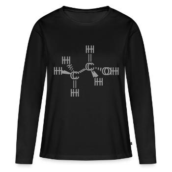 l'alcool de l'éthanol déplacées - T-shirt manches longues Premium bio Femme - noir - Devant - Julia (174cm)