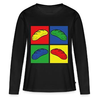 Cuisson - T-shirt manches longues Premium bio Femme - noir - Devant - Julia (174cm)