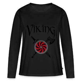 Vikings Viking - T-shirt manches longues Premium bio Femme - noir - Devant - Julia (174cm)