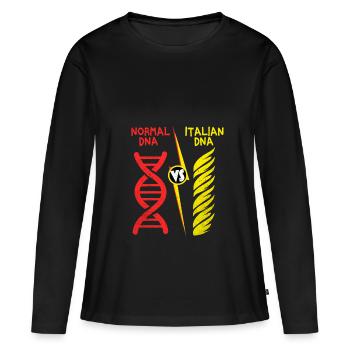 Pasta - Frauen Premium Bio Langarmshirt - Schwarz - Vorne - Julia (174cm)