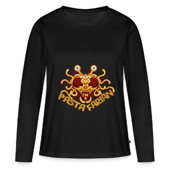 Pasta - Frauen Premium Bio Langarmshirt - Schwarz - Vorne - Julia (174cm)