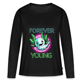 Axolotl - T-shirt manches longues Premium bio Femme - noir - Devant - Julia (174cm)