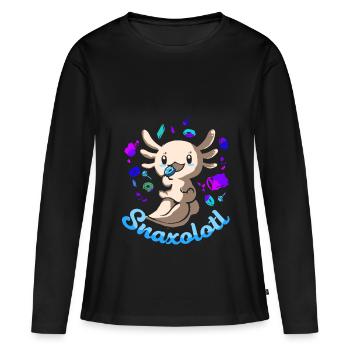 Axolotl Reptile Salamandre Aquarium Kawaii Lurch - T-shirt manches longues Premium bio Femme - noir - Devant - Julia (174cm)