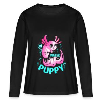 Axolotl Reptile Salamandre Aquarium Kawaii Lurch - T-shirt manches longues Premium bio Femme - noir - Devant - Julia (174cm)