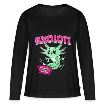 Axolotl Reptile Salamandre Aquarium Kawaii Lurch - T-shirt manches longues Premium bio Femme - noir - Devant - Julia (174cm)