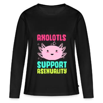 Axolotl Reptile Salamandre Aquarium Kawaii Lurch - T-shirt manches longues Premium bio Femme - noir - Devant - Julia (174cm)