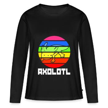 Axolotl Reptile Salamandre Aquarium Kawaii Lurch - T-shirt manches longues Premium bio Femme - noir - Devant - Julia (174cm)