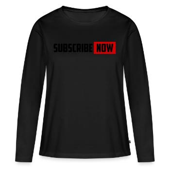 sous maintenant - T-shirt manches longues Premium bio Femme - noir - Devant - Julia (174cm)