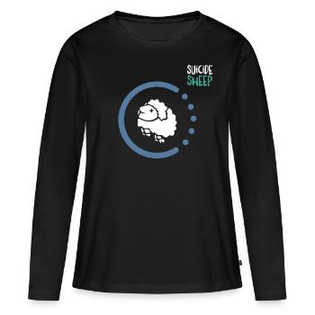 Mr Suicide Sheep - Women's Premium Organic Long Sleeve Shirt - black - Front - Julia (174cm)