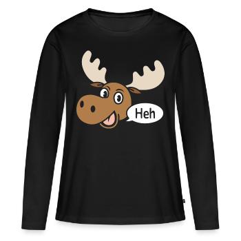 Orignal amusé - T-shirt manches longues Premium bio Femme - noir - Devant - Julia (174cm)