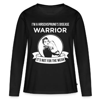 Ich bin ein Hirschsprung Krankheit Krieger - Frauen Premium Bio Langarmshirt - Schwarz - Vorne - Julia (174cm)