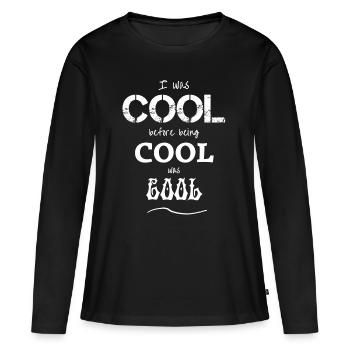 Cool cool cool - Frauen Premium Bio Langarmshirt - Schwarz - Vorne - Julia (174cm)