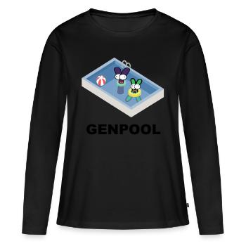 Chemise de biologie de pool de gènes - T-shirt manches longues Premium bio Femme - noir - Devant - Julia (174cm)