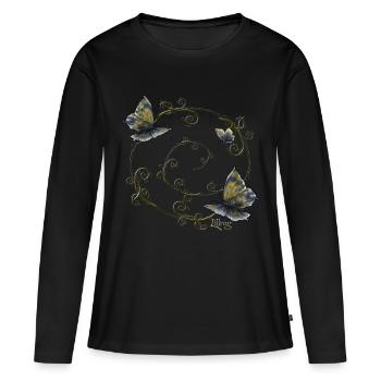 Feel the Energy - Women's Premium Organic Long Sleeve Shirt - black - Front - Julia (174cm)
