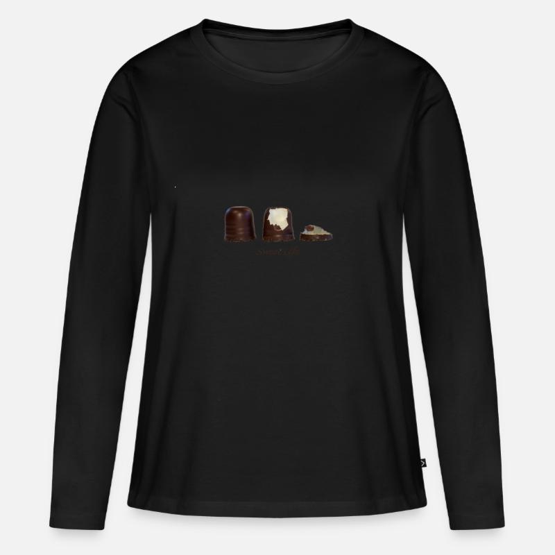 Süßes Leben - Frauen Premium Bio Langarmshirt - Schwarz