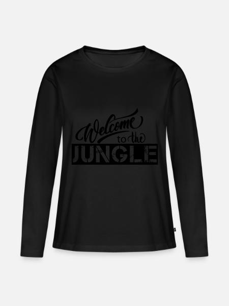 welcome to the jungle - T-shirt manches longues Premium bio Femme - noir