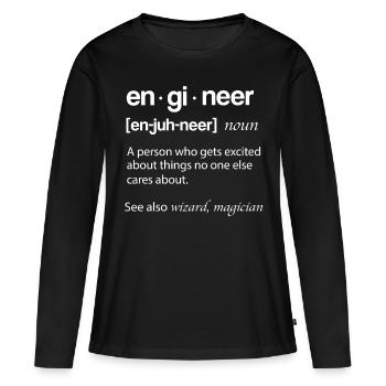Engineer mechanical engineering - Women's Premium Organic Long Sleeve Shirt - black - Front - Julia (174cm)