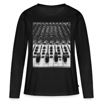 Mixer T Shirt - T-shirt manches longues Premium bio Femme - noir - Devant - Julia (174cm)