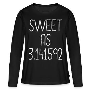 PI - T-shirt manches longues Premium bio Femme - noir - Devant - Julia (174cm)