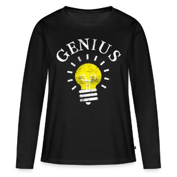 génie - T-shirt manches longues Premium bio Femme - noir - Devant - Julia (174cm)