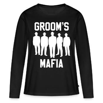 Invité de mariage mafia - T-shirt manches longues Premium bio Femme - noir - Devant - Julia (174cm)