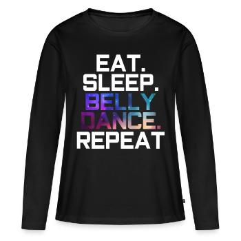 danse du ventre - T-shirt manches longues Premium bio Femme - noir - Devant - Julia (174cm)