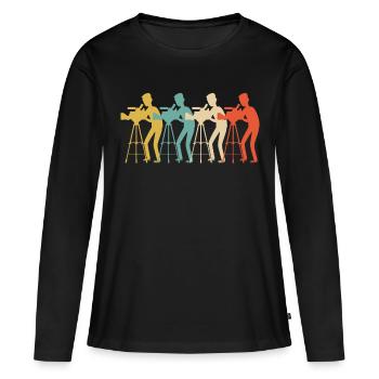 camera operator - Women's Premium Organic Long Sleeve Shirt - black - Front - Julia (174cm)