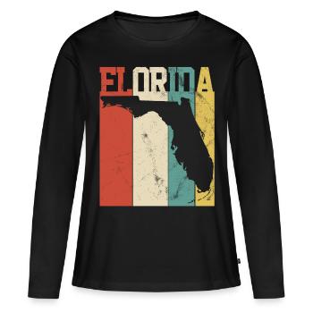 FLORIDE - T-shirt manches longues Premium bio Femme - noir - Devant - Julia (174cm)