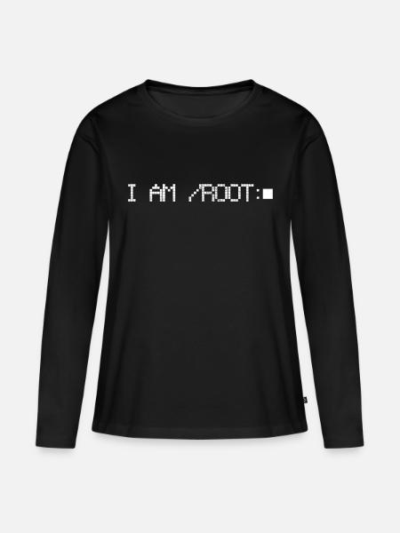 Informatiker Geek Pixel - Frauen Premium Bio Langarmshirt - Schwarz