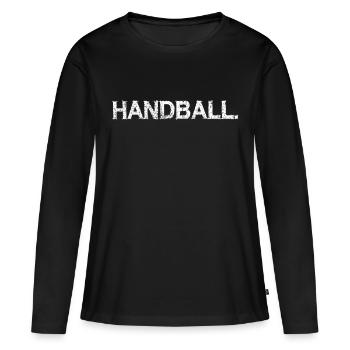 Handball handball - T-shirt manches longues Premium bio Femme - noir - Devant - Julia (174cm)