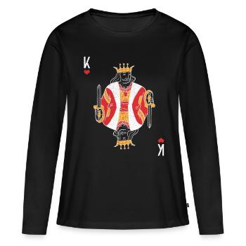 Card Game Koenig Card Poker - Women's Premium Organic Long Sleeve Shirt - black - Front - Julia (174cm)