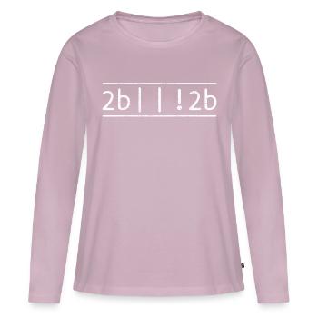 CODE INFORMATIQUE PC - T-shirt manches longues Premium bio Femme - rose poudré - Devant - Julia (174cm)
