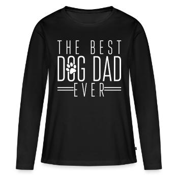 Hundevater Herrchen - Frauen Premium Bio Langarmshirt - Schwarz - Vorne - Julia (174cm)