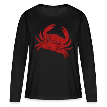 Crabe de crabe - T-shirt manches longues Premium bio Femme - noir - Devant - Julia (174cm)