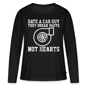 Réglage auto tuner turbo - T-shirt manches longues Premium bio Femme - noir - Devant - Julia (174cm)