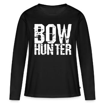 Bogenjagen Jaeger Jagt - Frauen Premium Bio Langarmshirt - Schwarz - Vorne - Julia (174cm)
