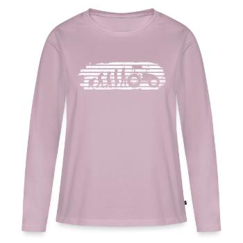 Bauer Evolution - Frauen Premium Bio Langarmshirt - Altrosa - Vorne - Julia (174cm)