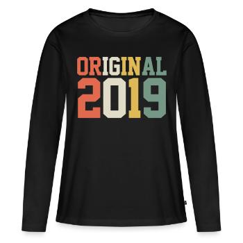 Original 2019 2019 2019 - Frauen Premium Bio Langarmshirt - Schwarz - Vorne - Julia (174cm)