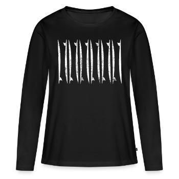 planches de surf - T-shirt manches longues Premium bio Femme - noir - Devant - Julia (174cm)