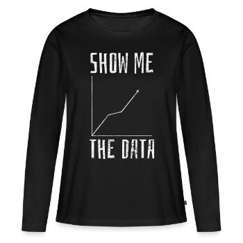 Data Science Computer Science - Women's Premium Organic Long Sleeve Shirt - black - Front - Julia (174cm)