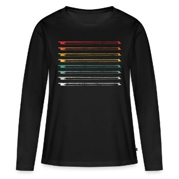 VIOLONCELLE - T-shirt manches longues Premium bio Femme - noir - Devant - Julia (174cm)