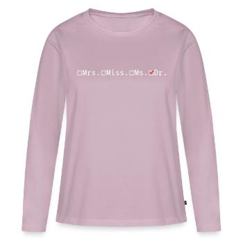 Doctorant Doctorant - T-shirt manches longues Premium bio Femme - rose poudré - Devant - Julia (174cm)