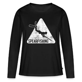 Pêche à la lance Harpune Shirt - T-shirt manches longues Premium bio Femme - noir - Devant - Julia (174cm)