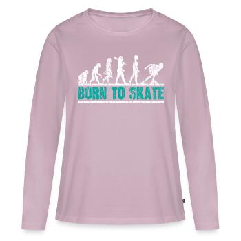 Rollerblade Schlittschuhe - Frauen Premium Bio Langarmshirt - Altrosa - Vorne - Julia (174cm)