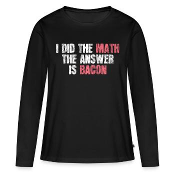 Mathematischer Humor - Frauen Premium Bio Langarmshirt - Schwarz - Vorne - Julia (174cm)