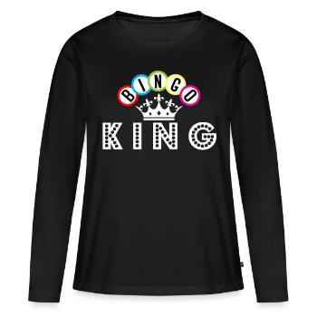 Bingo Bingo Roi Couronne Bingo Bingo joueurs - T-shirt manches longues Premium bio Femme - noir - Devant - Julia (174cm)